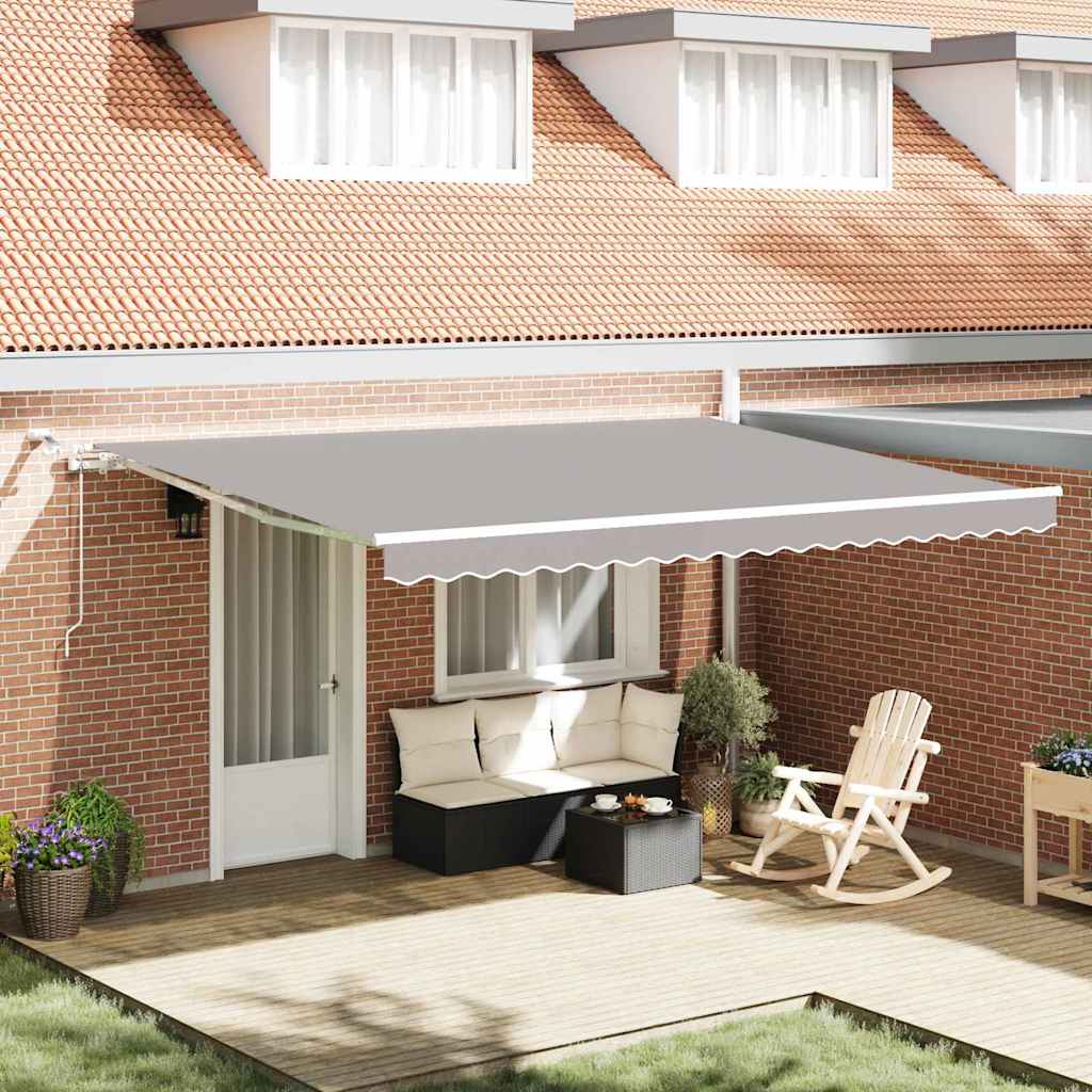 Tenda retrattile Grigio Chiaro 450 × 300 cm Poliestere | homemem39