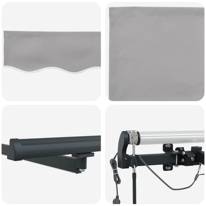 Tenda retrattile Grigio Chiaro 450 × 300 cm Poliestere | homemem39