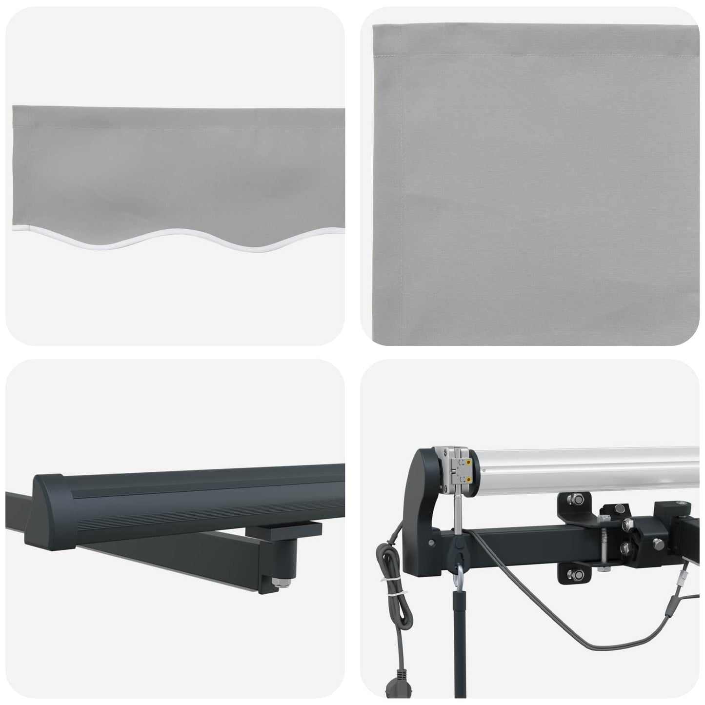 Tenda retrattile Grigio Chiaro 450 × 300 cm Poliestere | homemem39