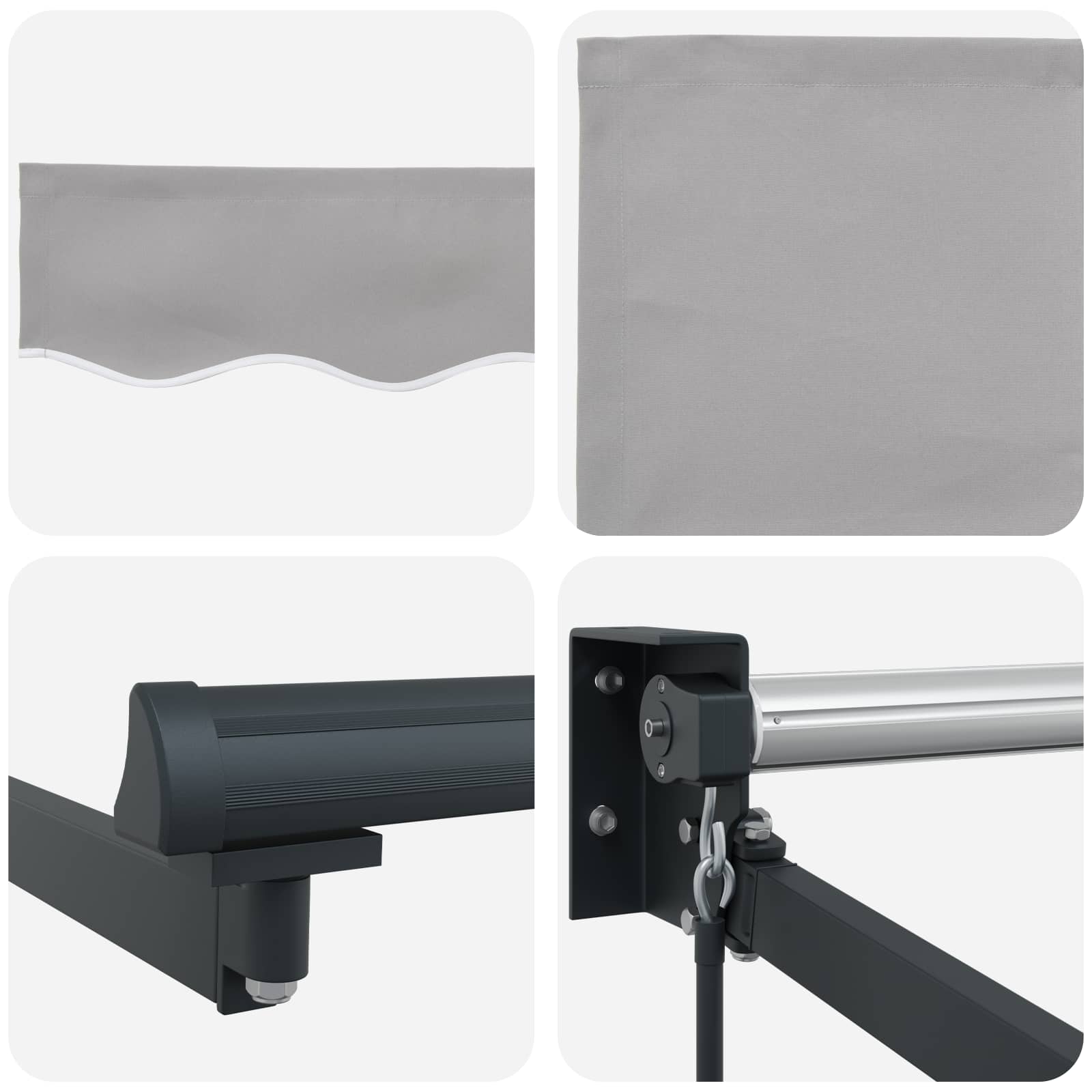 Tenda retrattile Grigio Chiaro 450 x 300 x 165 cm | homemem39