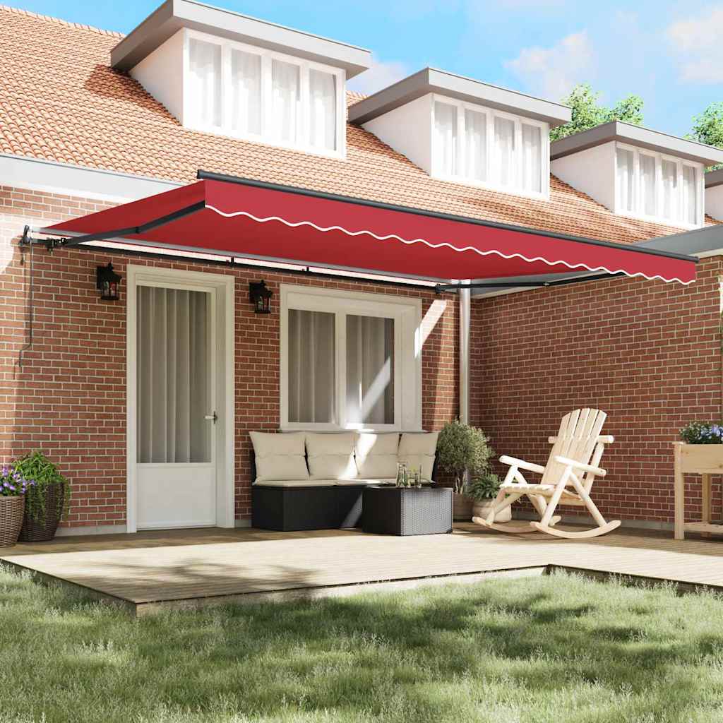Tenda Retrattile Rosso 450 ×300 cm Tessuto - homemem39