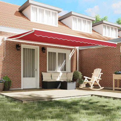 Tenda da Sole Rosso 4,5 × 3 m Poliestere e metallo - homemem39
