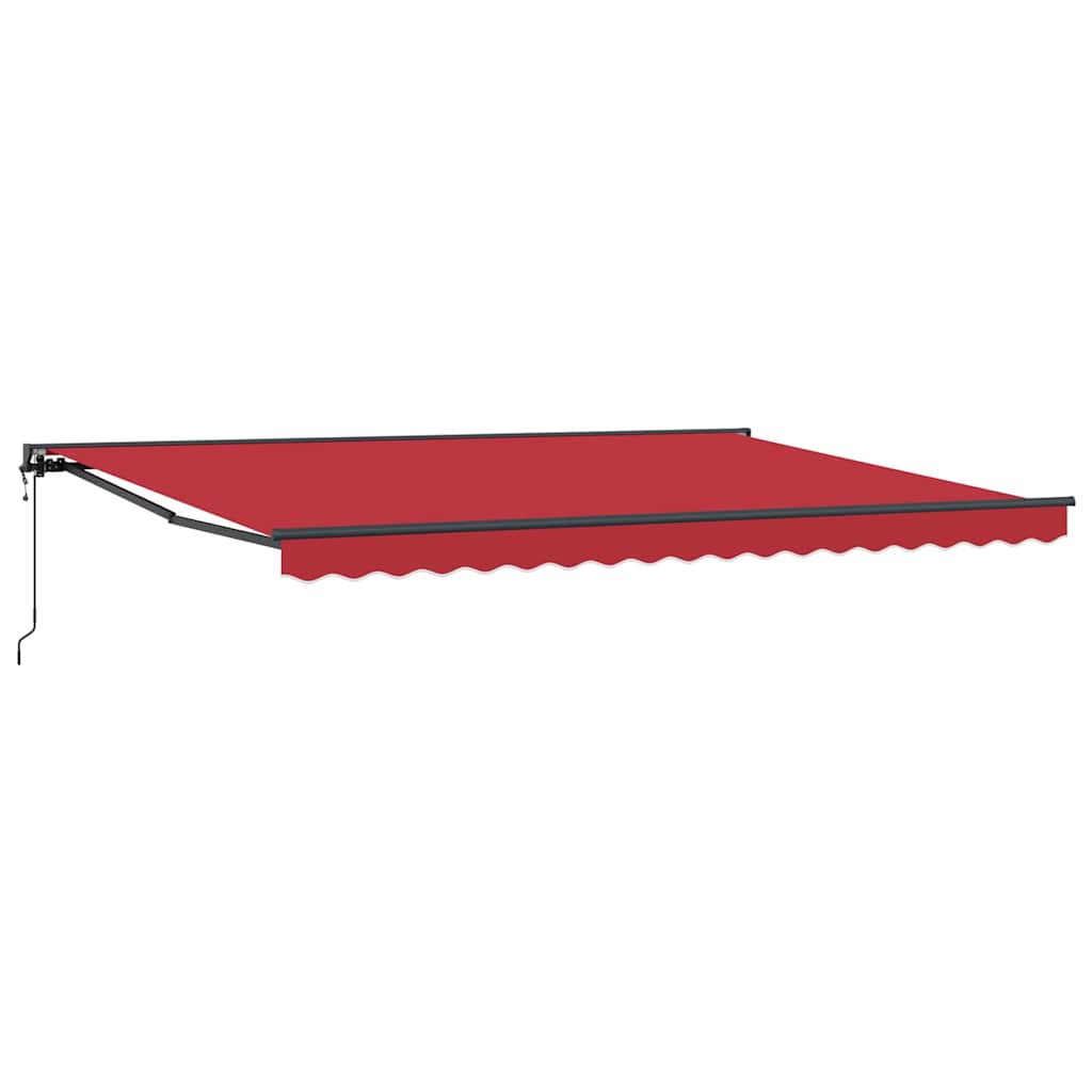 Tenda Retrattile Rosso 450 × 300 cm Poliestere e Metallo