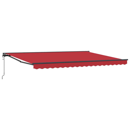 Tenda Retrattile Rosso 450 × 300 cm Poliestere e Metallo