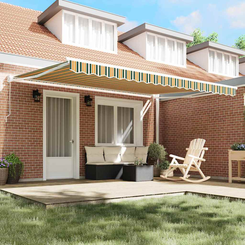 Tenda retrattile Verde e Giallo 450 x 300 x 165 cm | homemem39