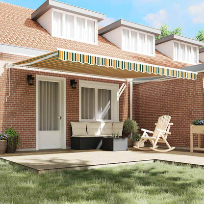 Tenda retrattile Verde e Giallo 450 x 300 x 165 cm | homemem39