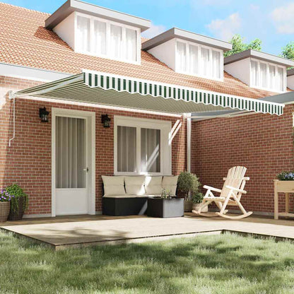 Tenda retrattile Verde e Bianco 450 x 300 x 165 cm | homemem39