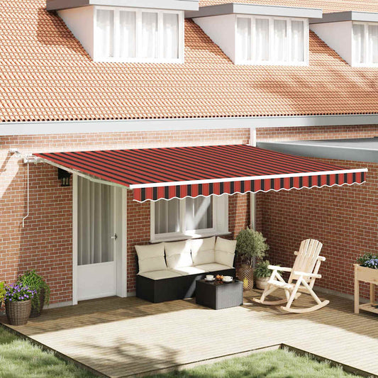 Tenda retrattile Arancione e Marrone 450 × 350 cm Poliestere | homemem39
