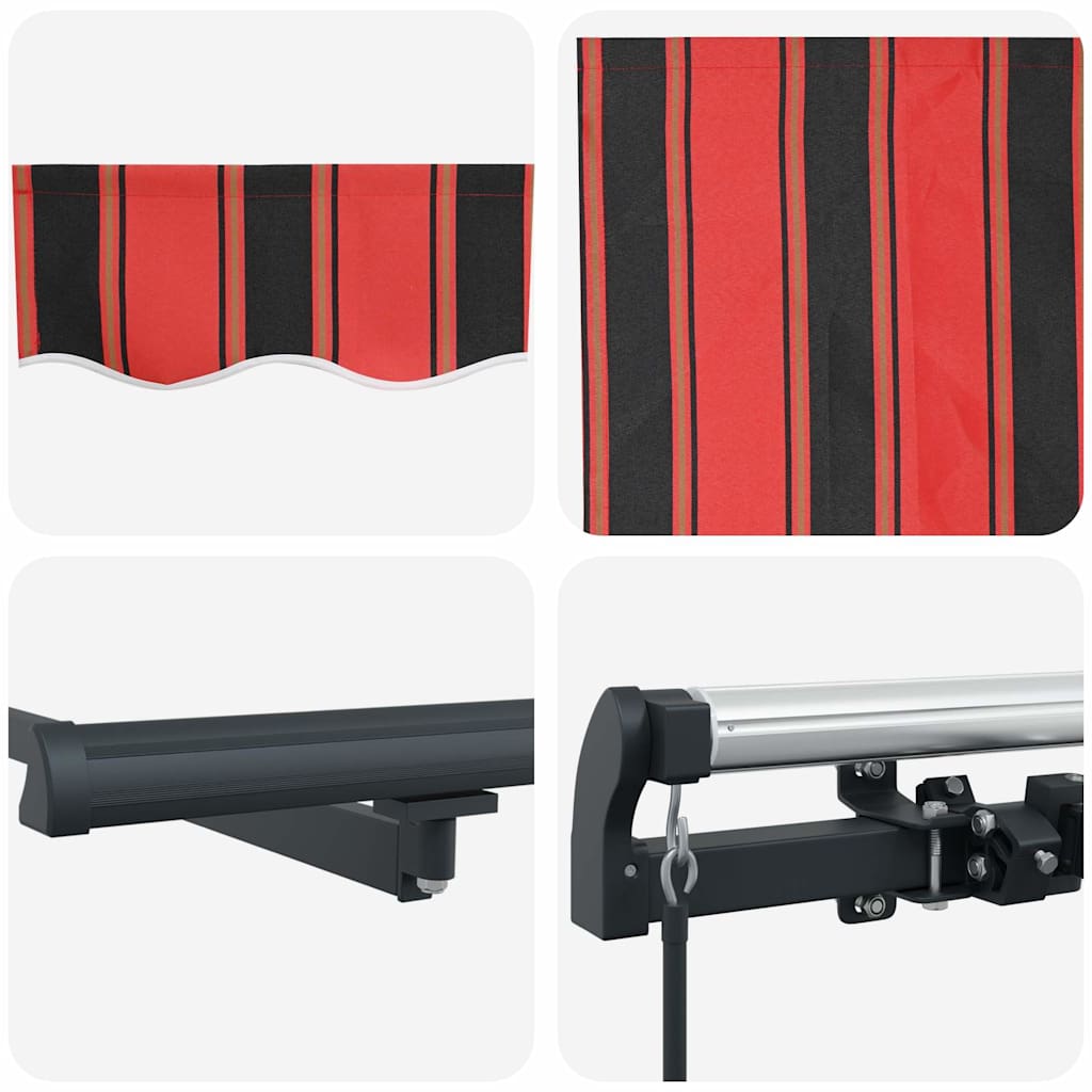 Tendone manuale arancione e marrone 450 × 350 cm Tessuto - homemem39