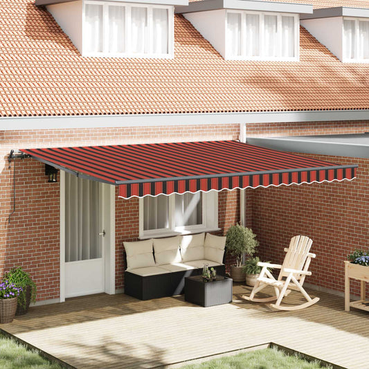 Tenda retrattile arancione e marrone 450 × 350 cm | homemem39