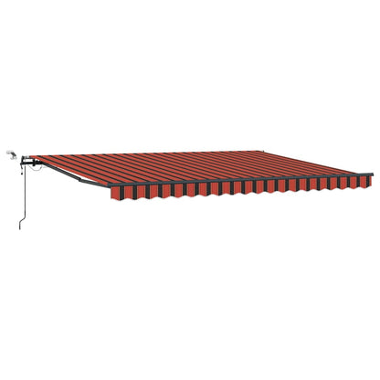 Tenda Retrattile con arancione e marrone 450 × 350 cm Tessuto - homemem39