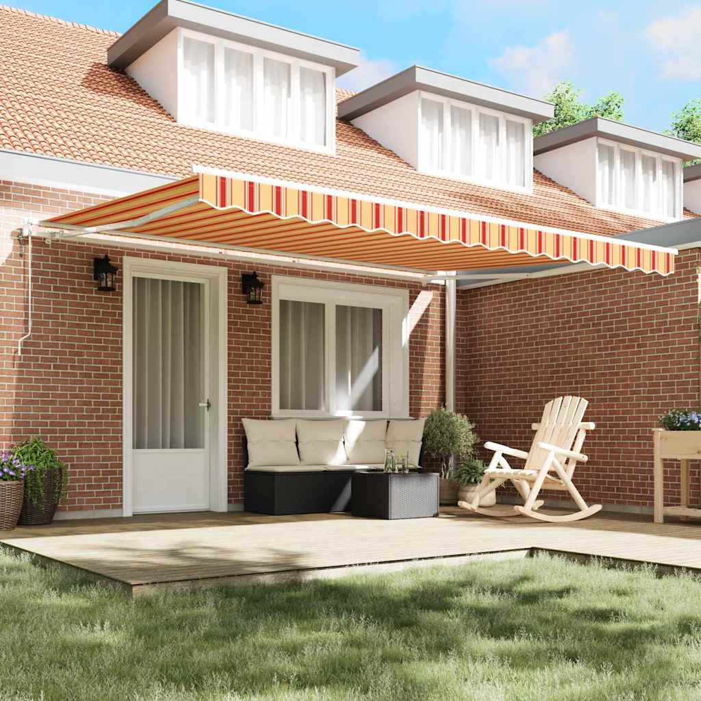 Tenda Retrattile 450 × 350 cm giallo e arancione - homemem39