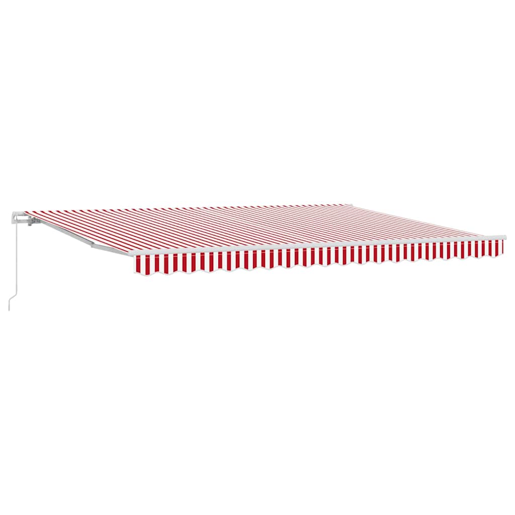 Tenda da Sole Rosso e bianco 4,5 × 3,5 m Poliestere e metallo - homemem39