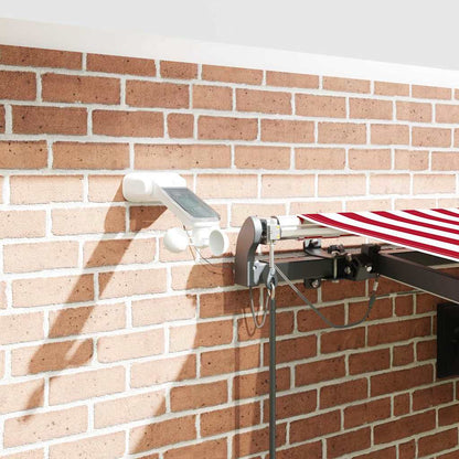 Tenda Retrattile con Rosso e bianco 450 × 350 cm Tessuto - homemem39