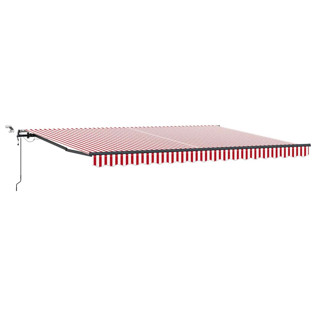 Tenda Retrattile con Rosso e bianco 450 × 350 cm Tessuto - homemem39