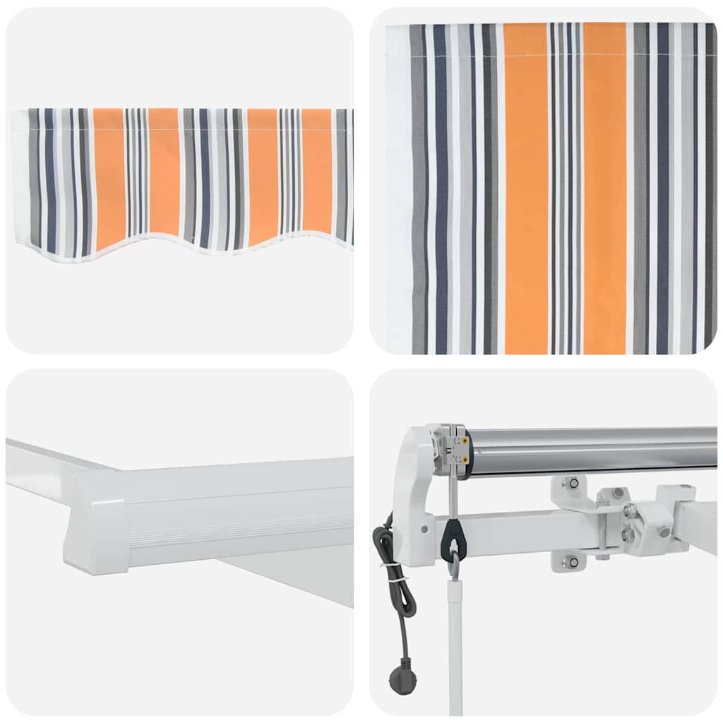 Tenda retrattile Multicolore 450 × 350 cm Tessuto e Alluminio | homemem39
