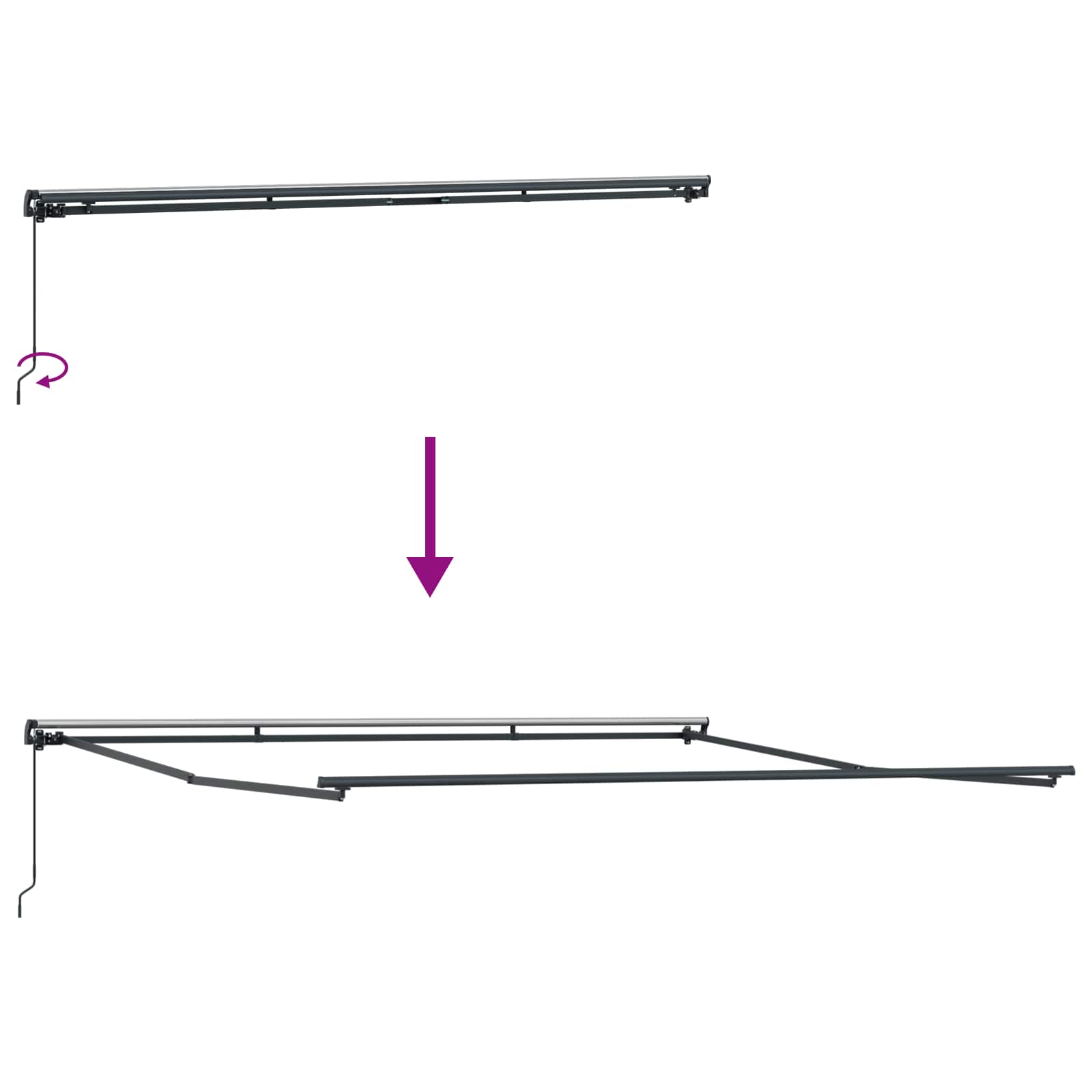 Tenda retrattile Multicolore 450 × 350 cm | homemem39