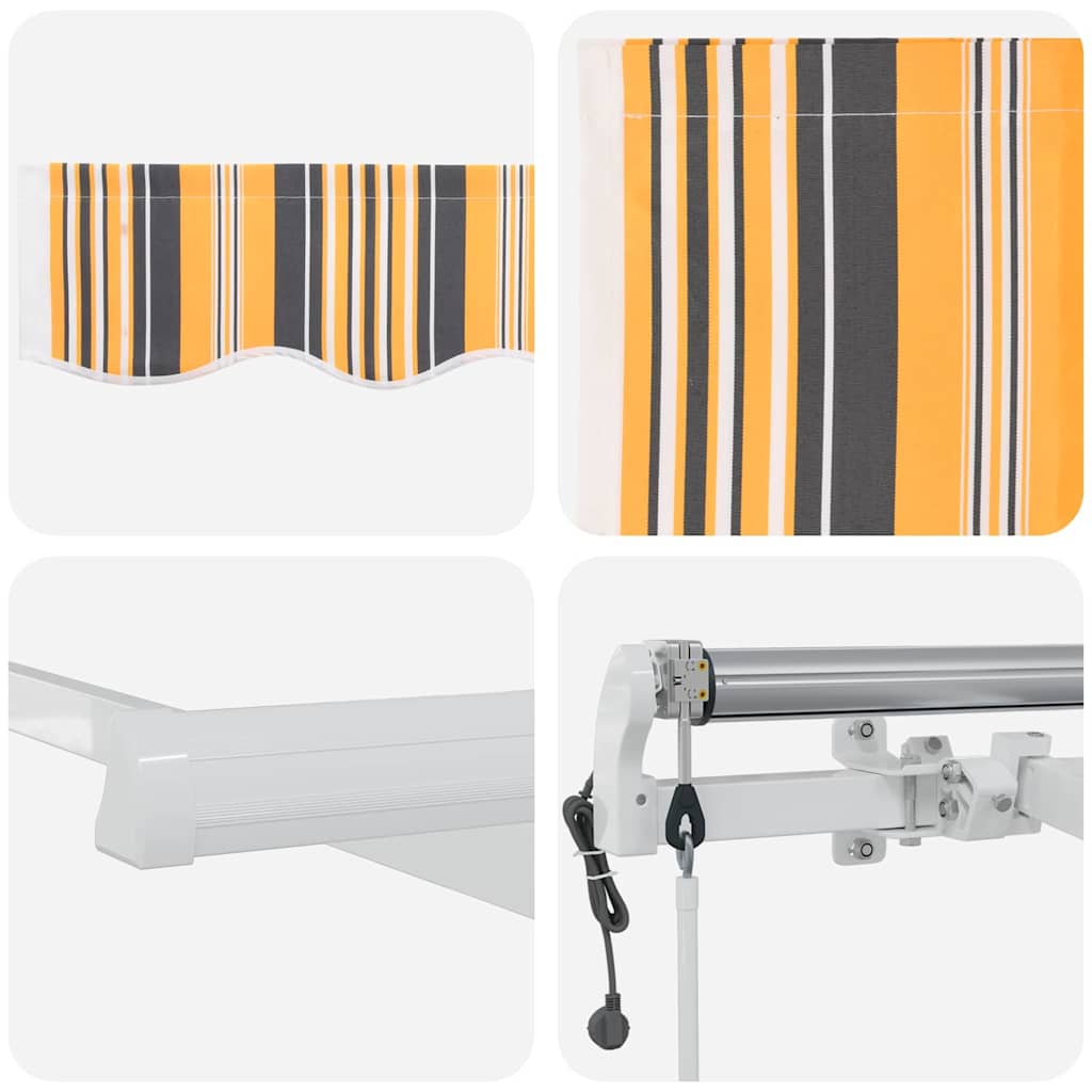 Tenda retrattile Multicolore 450 × 350 cm Tessuto e Alluminio | homemem39