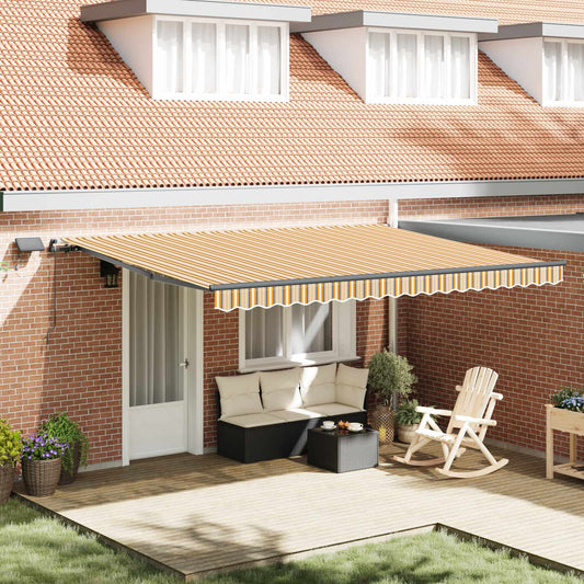 Tenda retrattile Multicolore 450 × 350 cm Tessuto e Alluminio | homemem39