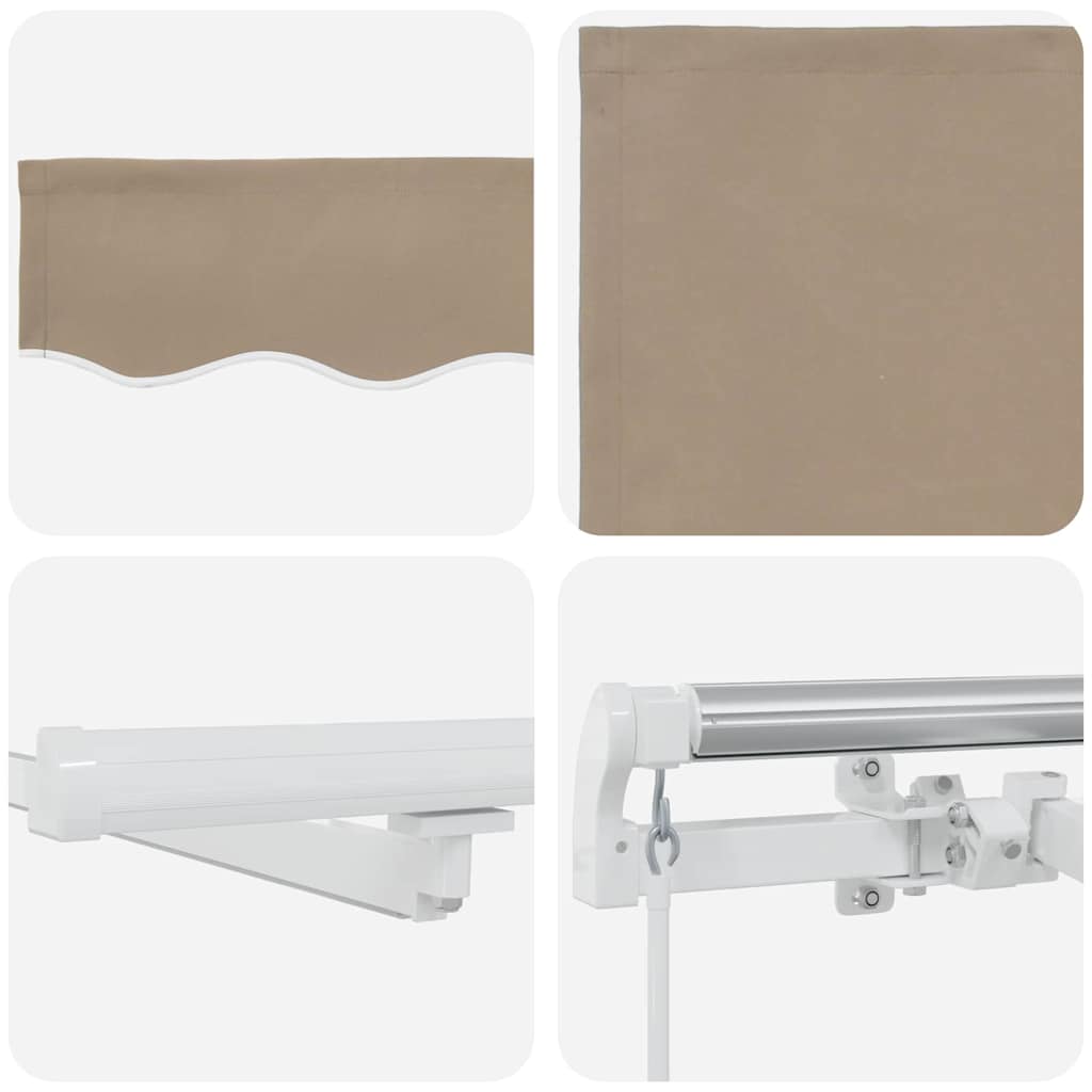Tenda retrattile Beige 450 × 350 cm Tessuto e Alluminio | homemem39