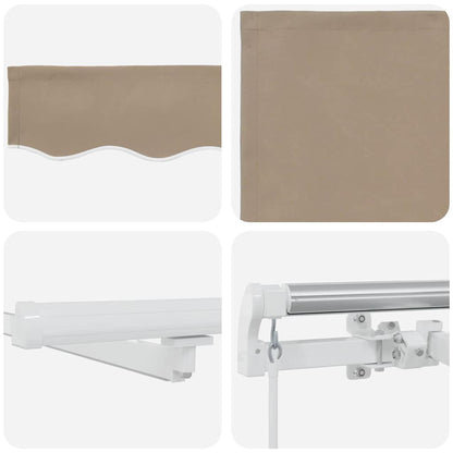 Tenda retrattile Beige 450 × 350 cm Tessuto e Alluminio | homemem39