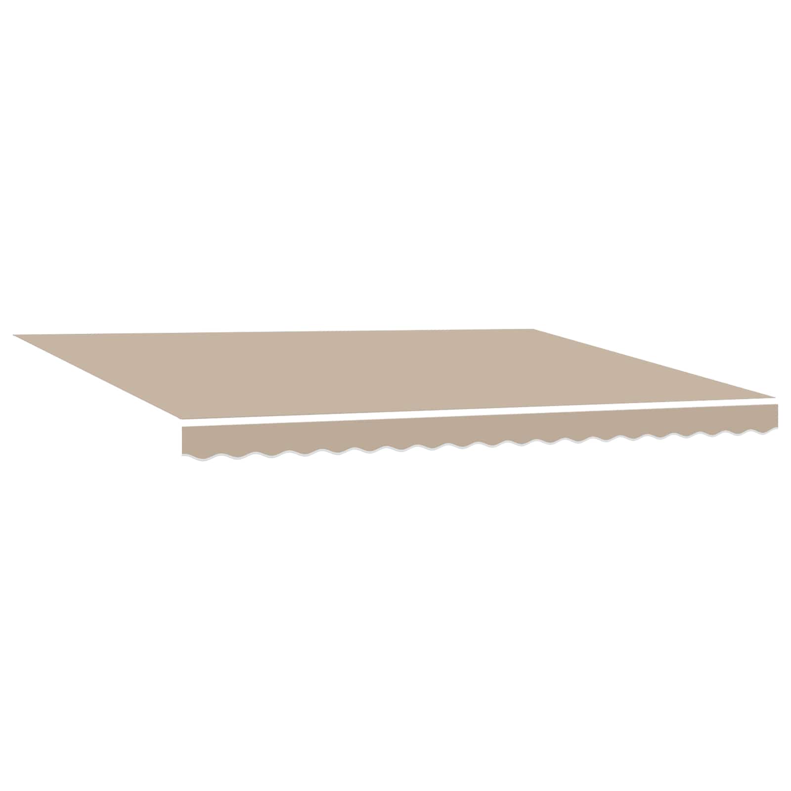 Tenda retrattile Beige 450 × 350 cm Tessuto e Alluminio | homemem39