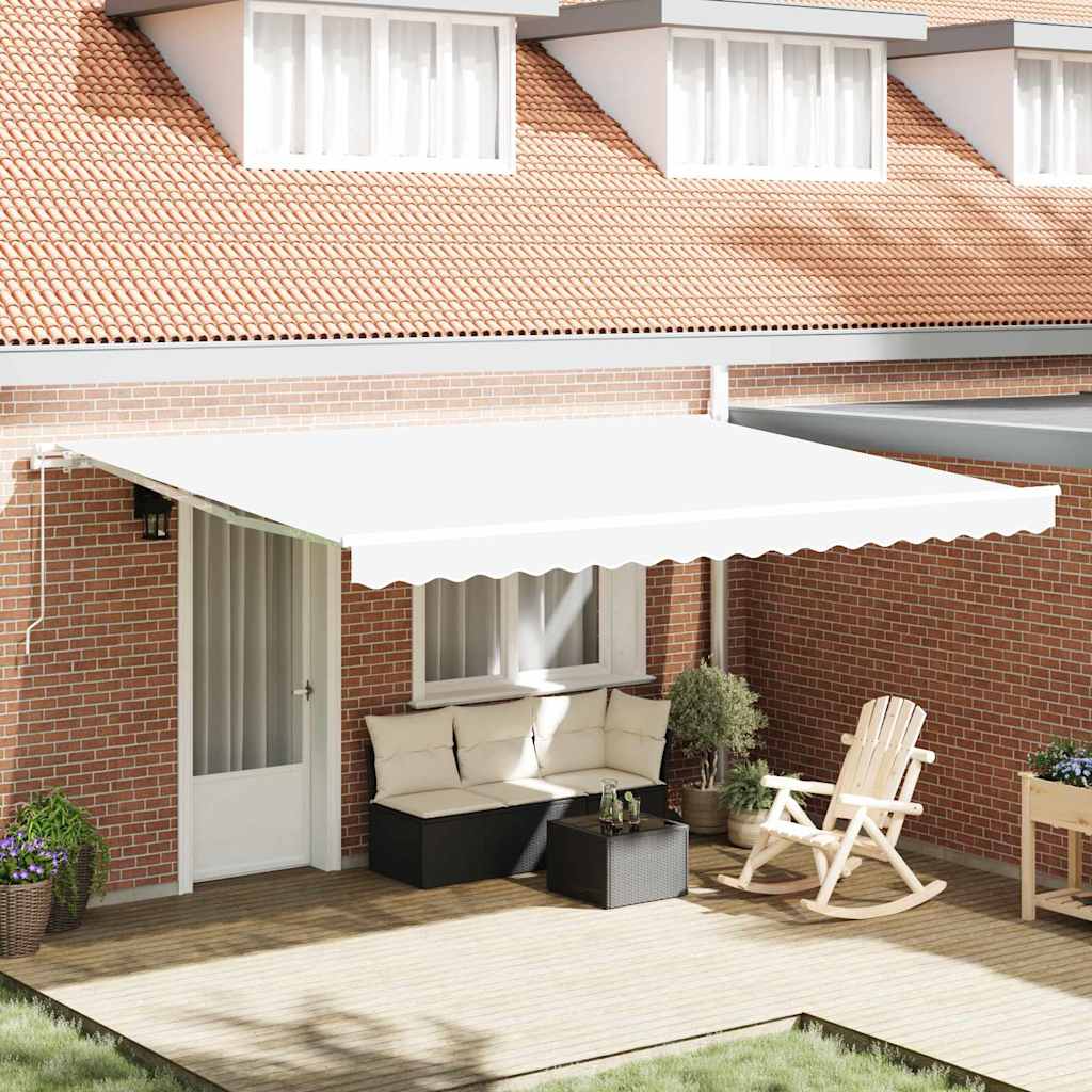 Tenda retrattile Bianco 450 x 350 x 165 cm | homemem39