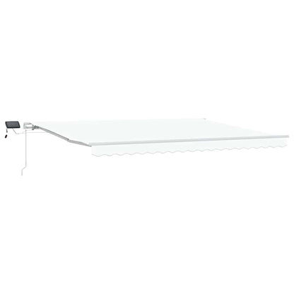 Tenda retrattile Bianco 450 × 350 cm Tessuto e Alluminio | homemem39