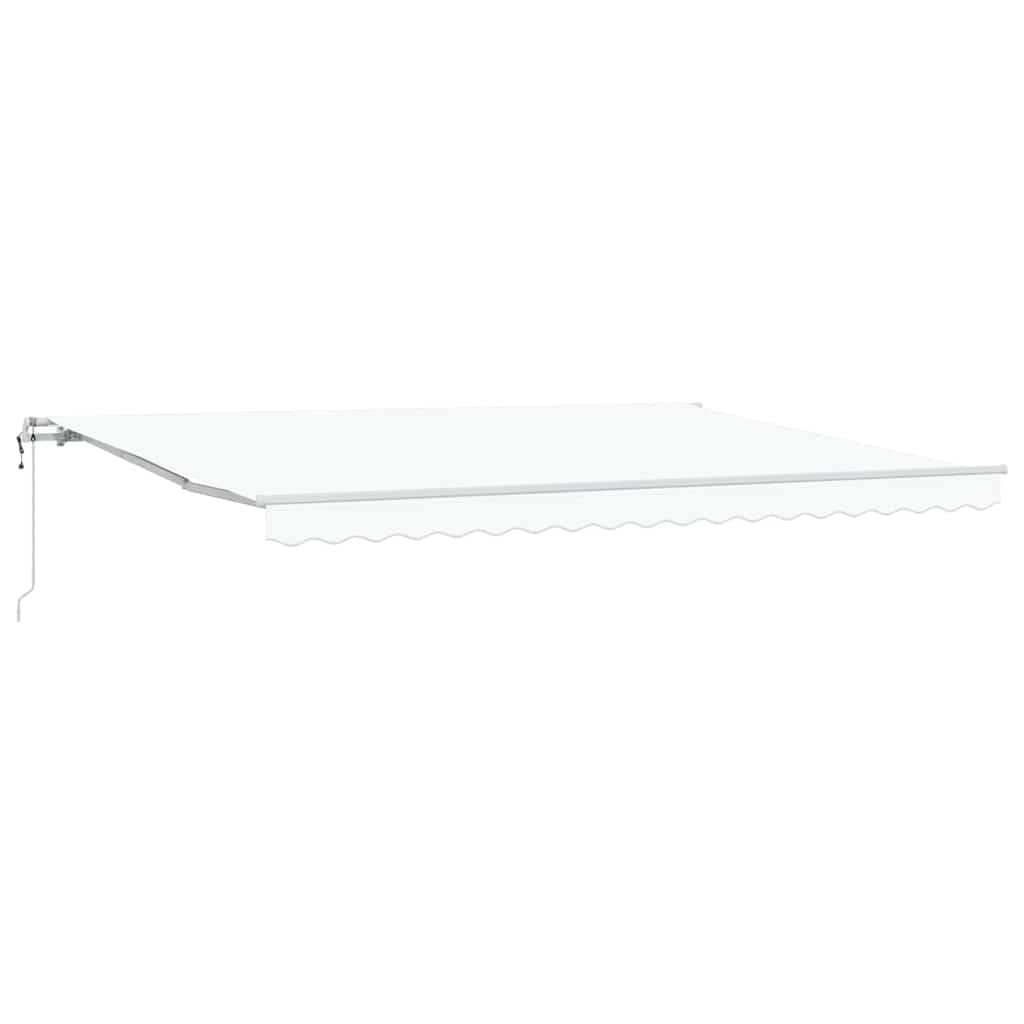 Tenda retrattile Bianco 450 × 350 cm Tessuto e Alluminio | homemem39