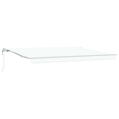 Tenda retrattile Bianco 450 × 350 cm Tessuto e Alluminio | homemem39