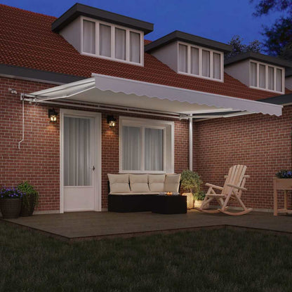 Tenda retrattile Bianco 450 × 350 cm Poliestere | homemem39