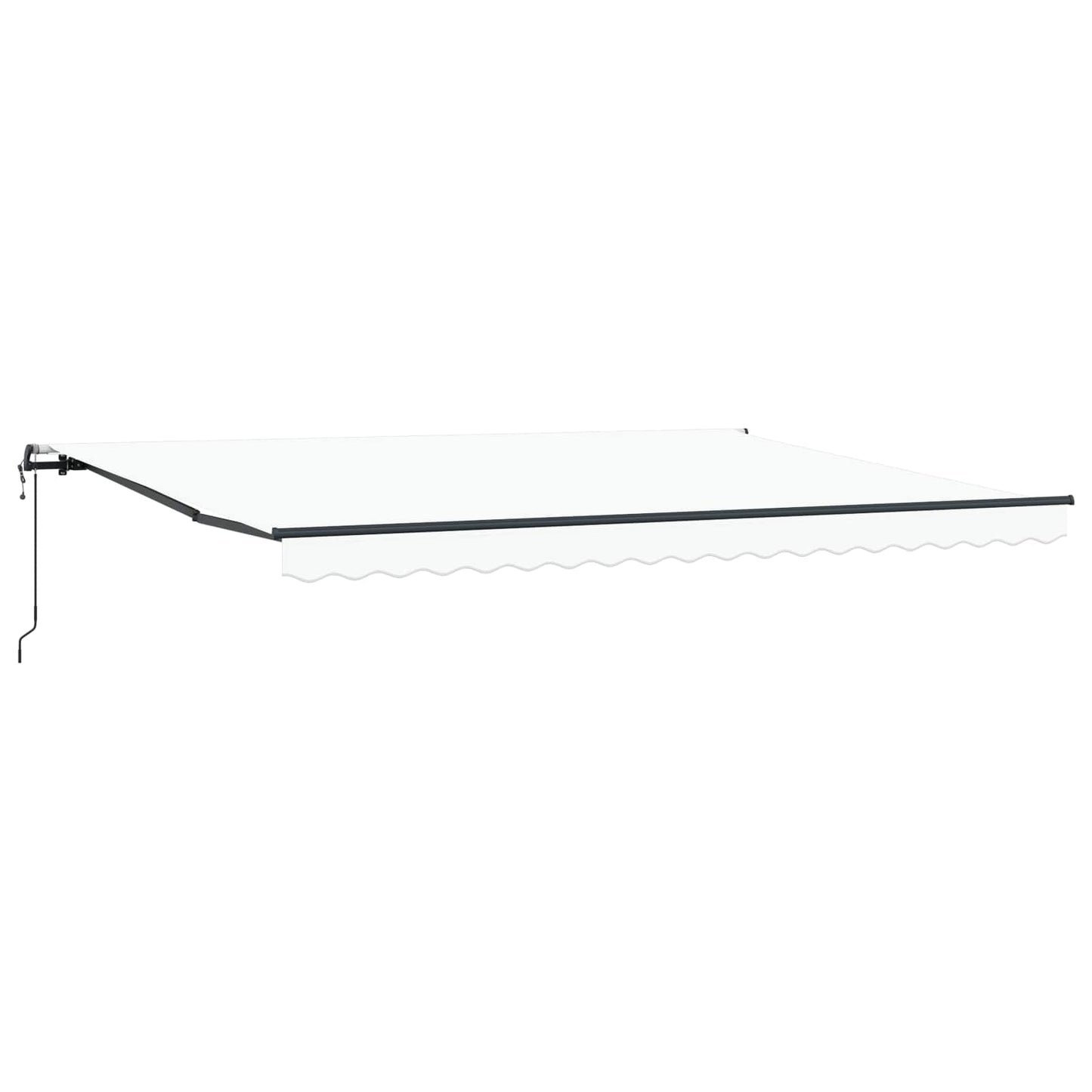Tenda retrattile Bianco 450 × 350 cm Tessuto e Alluminio | homemem39