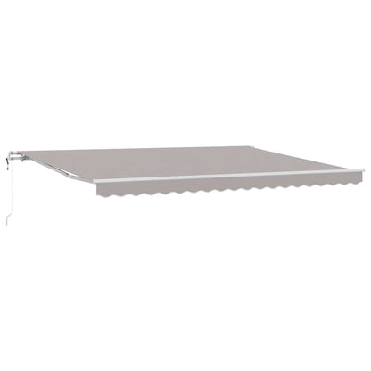 Tenda retrattile Grigio Chiaro 450 × 350 cm Tessuto e Alluminio | homemem39