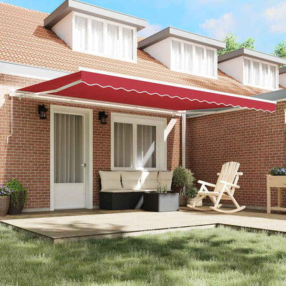 Tenda da Sole Rosso 4,5 × 3,5 m Poliestere e metallo - homemem39