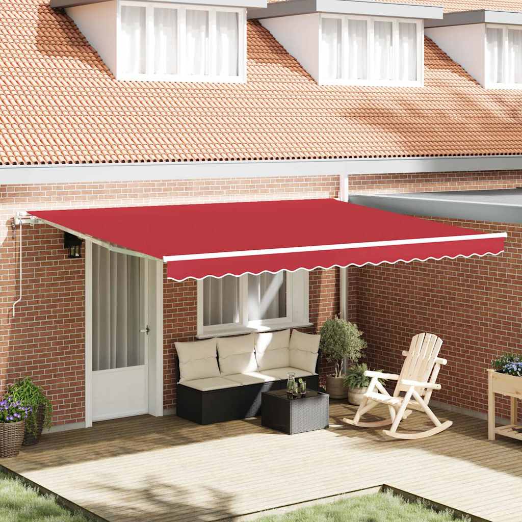 Tenda Retrattile 450 × 350 cm Rosso - homemem39