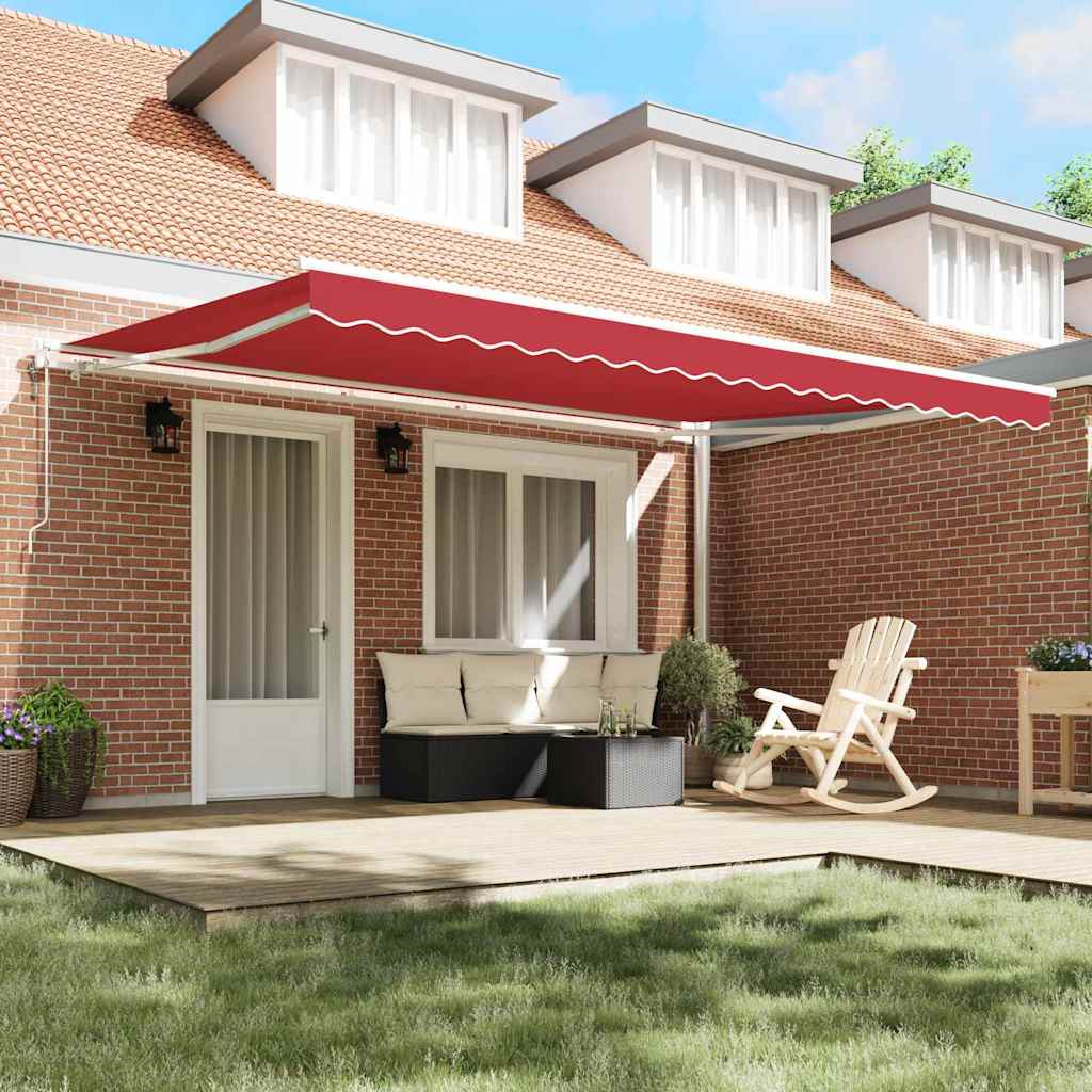 Tenda Retrattile 450 × 350 cm Rosso - homemem39