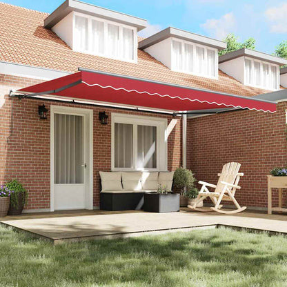 Tenda Retrattile Rossa Rosso 450 × 350 cm Tessuto - homemem39