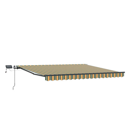 Tenda Retrattile Verde e giallo 450 ×350 cm Tessuto | homemem39