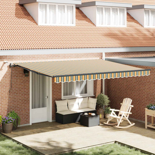 Tessuto per Tenda Verde e giallo 450 × 350 cm Poliestere