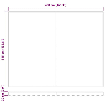 Tenda retrattile Verde e Bianco 450 x 350 x 165 cm