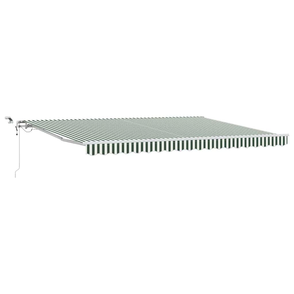 Tenda Retrattile Verde e Bianco 450 × 350 cm