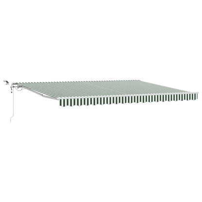 Tenda Retrattile Verde e Bianco 450 × 350 cm