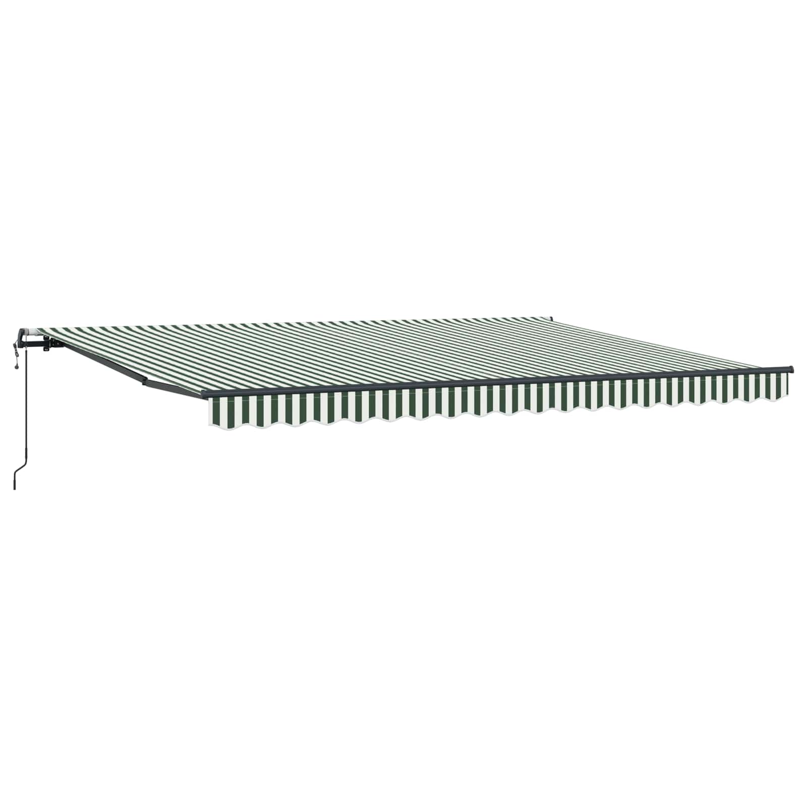 Tenda Retrattile Verde e Bianco 450 × 350 cm | homemem39