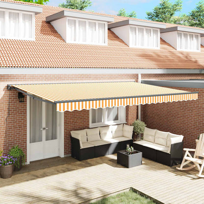 Struttura della tenda Giallo e Bianco 500 × 300 cm | homemem39