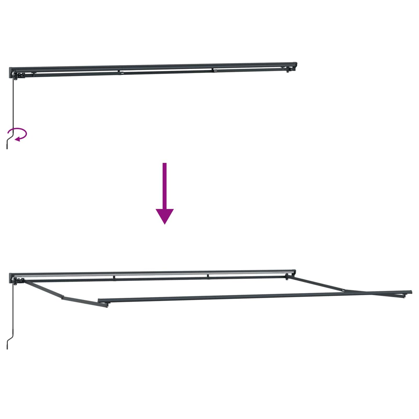 Struttura della tenda Antracite 500 × 300 cm | homemem39