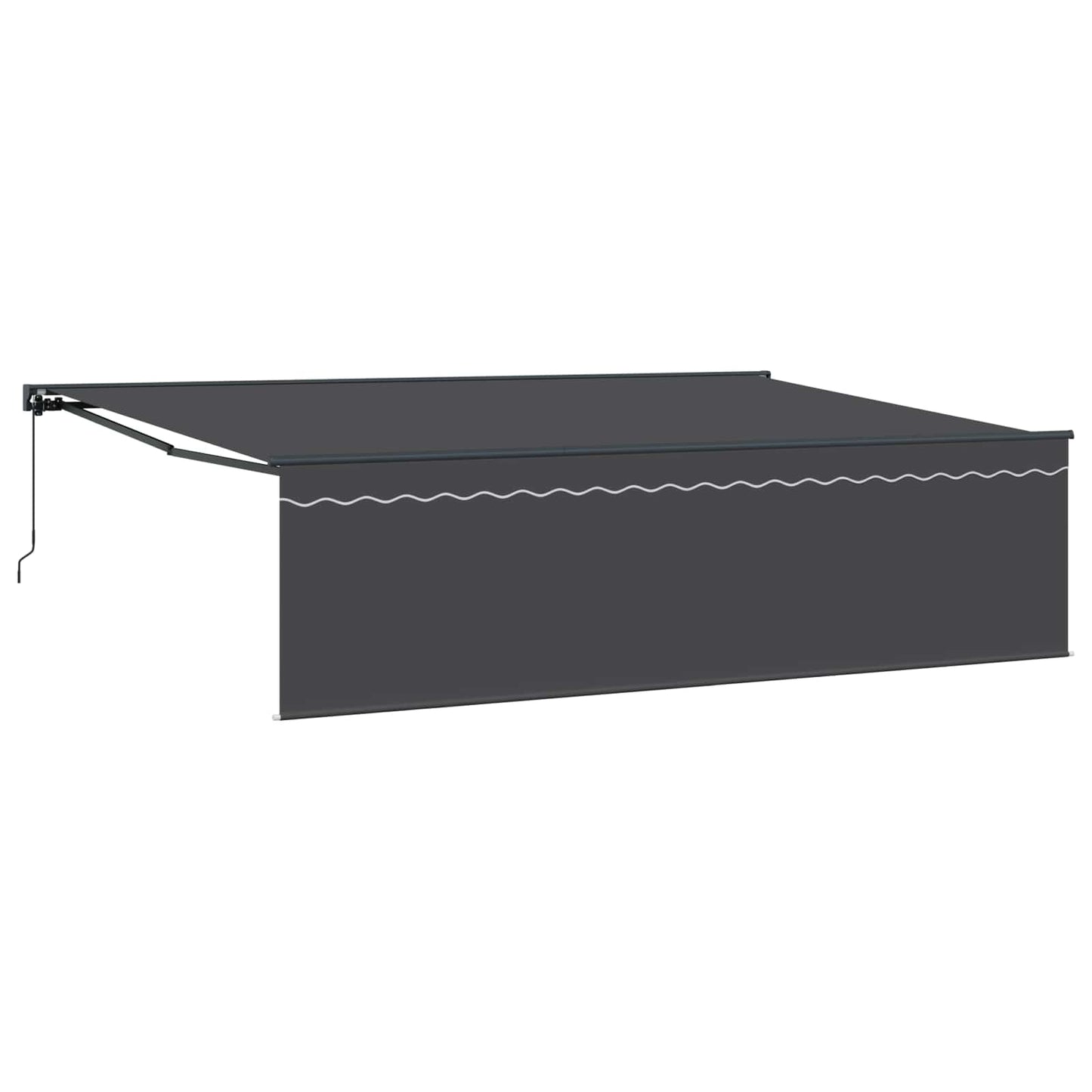 Tenda Retrattile Antracite 500 × 300 cm Poliestere e Alluminio
