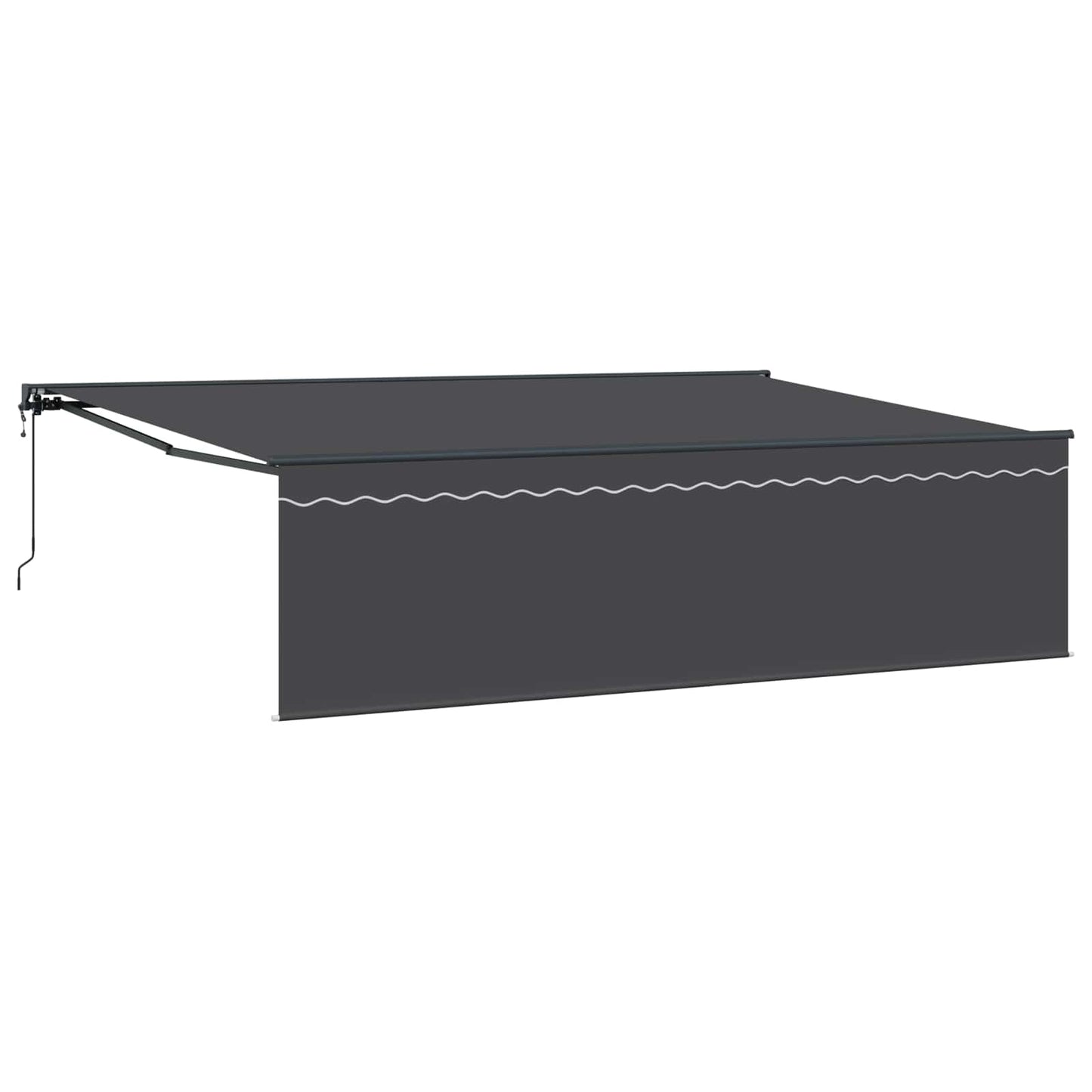 Tenda Retrattile Antracite 500 × 300 cm Poliestere e Alluminio | homemem39