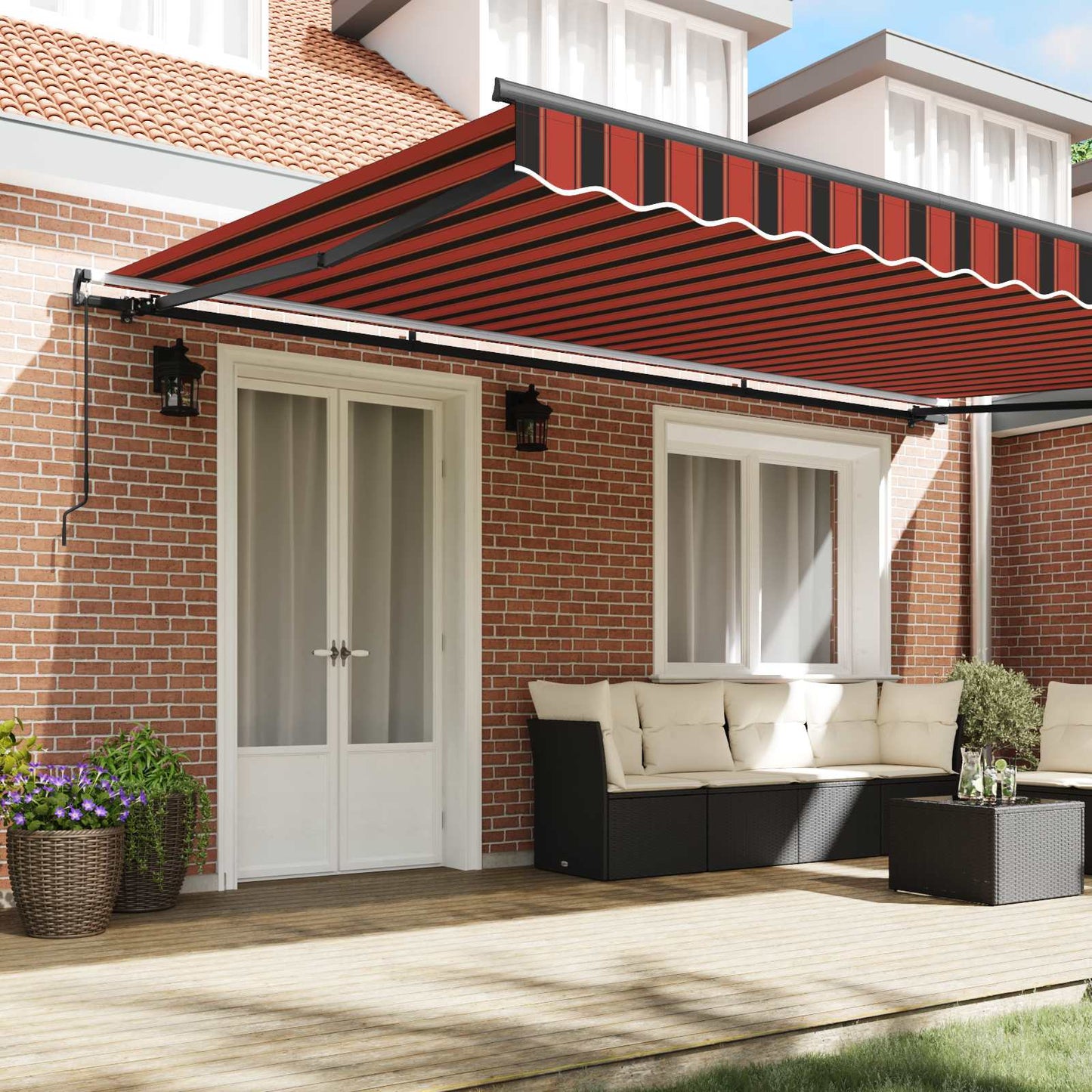 Tenda Retrattile arancione e marrone 500 × 300 cm | homemem39