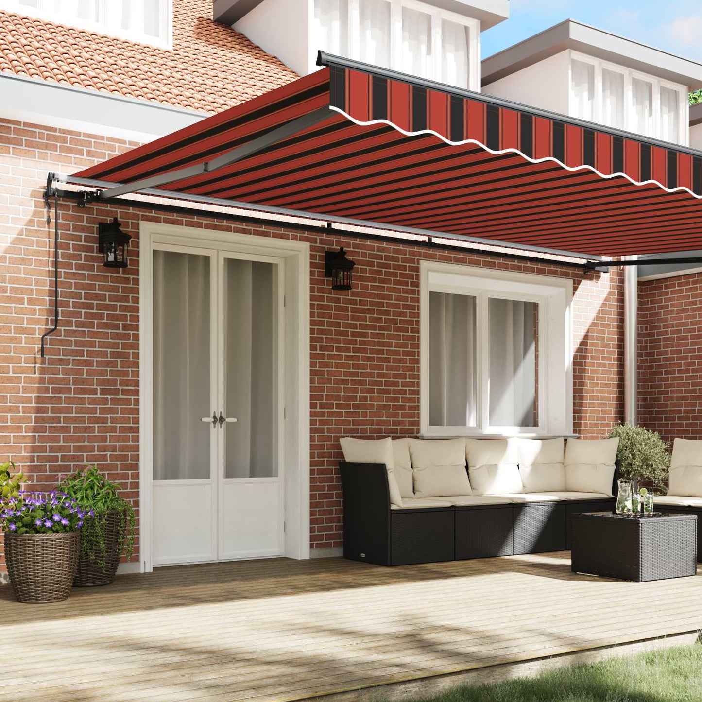 Tenda Retrattile arancione e marrone 500 × 300 cm | homemem39