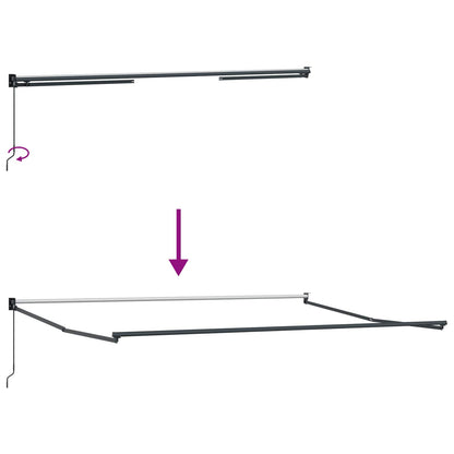 Tenda da Sole Arancione e Marrone 500 x 300 x 165 cm | homemem39